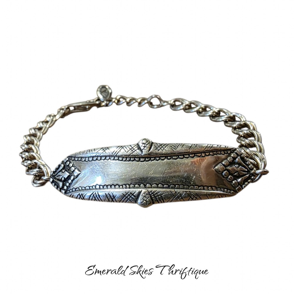 Silpada sterling silver Make Your Mark Bracelet Engravable id bracelet free ship